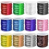 Ewpart 12 Rolls 2mm Nylon Cord for Bracelets Making Nylon String for Bracelet, Jewelry Making, Rattail Satin Cord for Kumihimo,Beading,Lanyard,Necklace, Keychain, Macrame,Braiding Silk Silky Cord