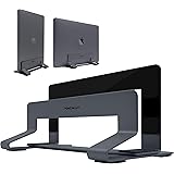 Macally Vertical Laptop Stand for Desk - Adjustable Vertical Laptop Holder for Compatibility - Save Space & Improve Airflow w