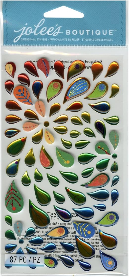 Jolee's Boutique Dimensional Stickers, Teardrop Icons