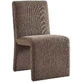 Modway Emory Fabric Slipper Dining Chair in Mocha &ndash; Upholstered Armless Dining Side Chair &ndash; Versatile Modern Accent Chair or Vanity Chair