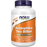 NOW Foods Supplements, Acidophilus, Two Billion, Strain Verified, Healthy Intestinal Flora*, 250 Veg Capsules