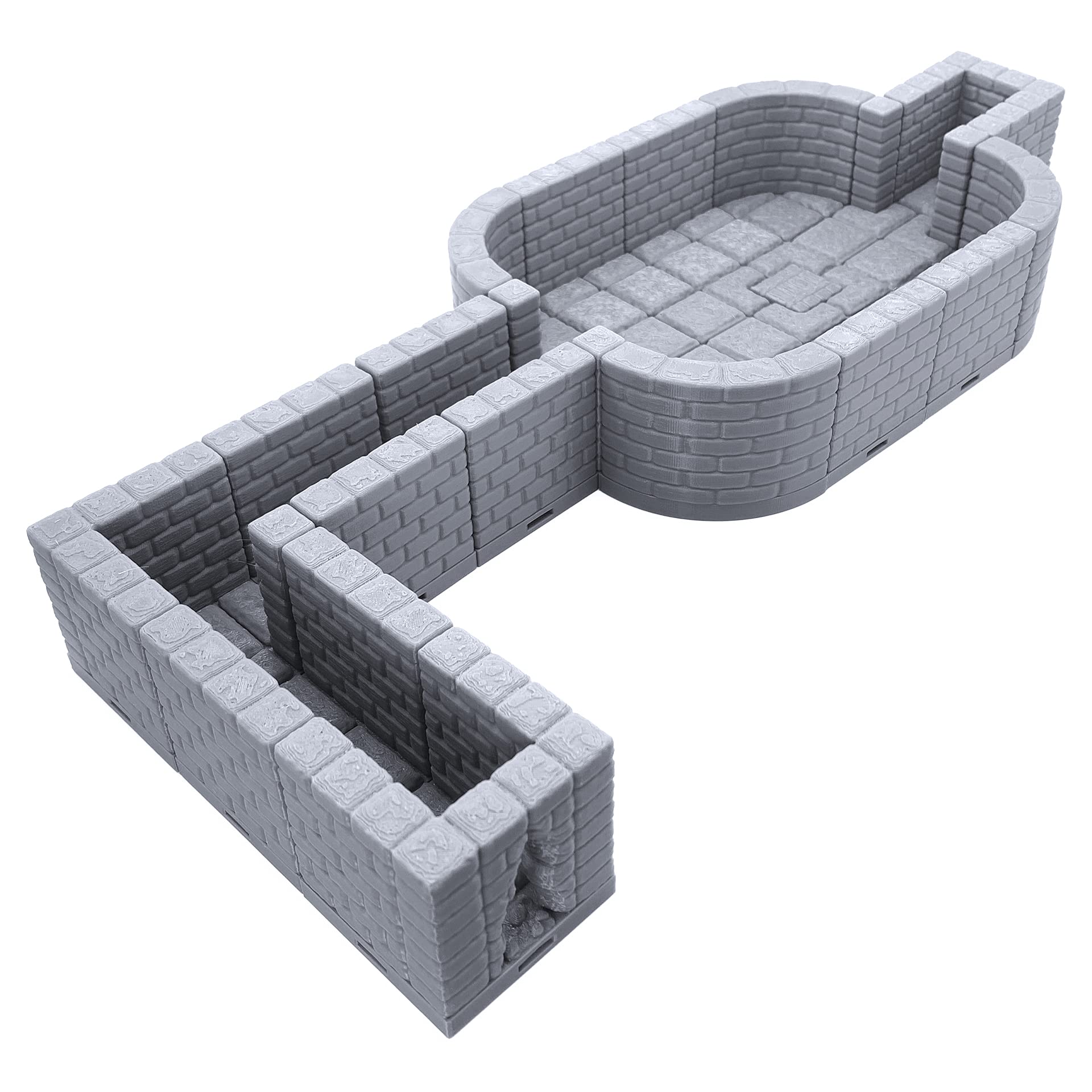 EnderToys Locking Dungeon Tiles - Secret Room, Terrain Scenery Tabletop 28mm Miniatures Role Playing Game, 3D Printed Paintable