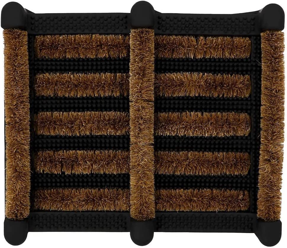 vingardium leviosa VL Door Mat 35x30cm – Boot Scraper Door Mats Outdoor with Rubber Backing and Coir Bristles – Compact Outdoor Mat for Dirt Control in Entryways, Garden, Patio or Porch (Pack of 1)