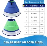 ICOYEA Soft Dog Cone Collar after Surgery Adjustable Blue Size 1 view 5