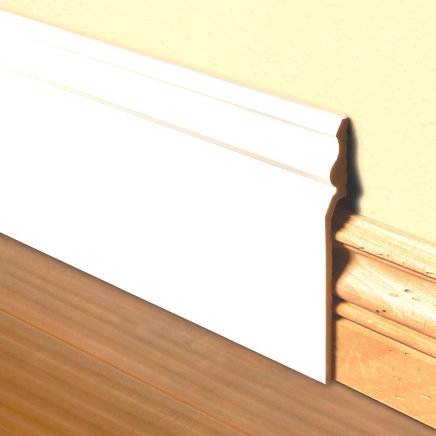 Over Baseboard Baseboard Pack/62+Feet) (8 Paint to Ready Long 96 Projection 7/8 High 73/3