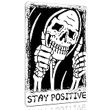 ALKB Skeleton Sign Goth Gifts Metal Sign 8x12 Inch