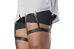 STAY GENT Mens Shirt Stays Adjustable Elastic Shirts Tucker Shirt Garter for Men Police Keep Shirt Tucked