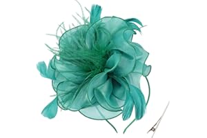 AQOKKA Women Fascinators Hats Kentucky Derby Flower Fascinators with Headband and Clip Tea Party Headwear for Women and Girls