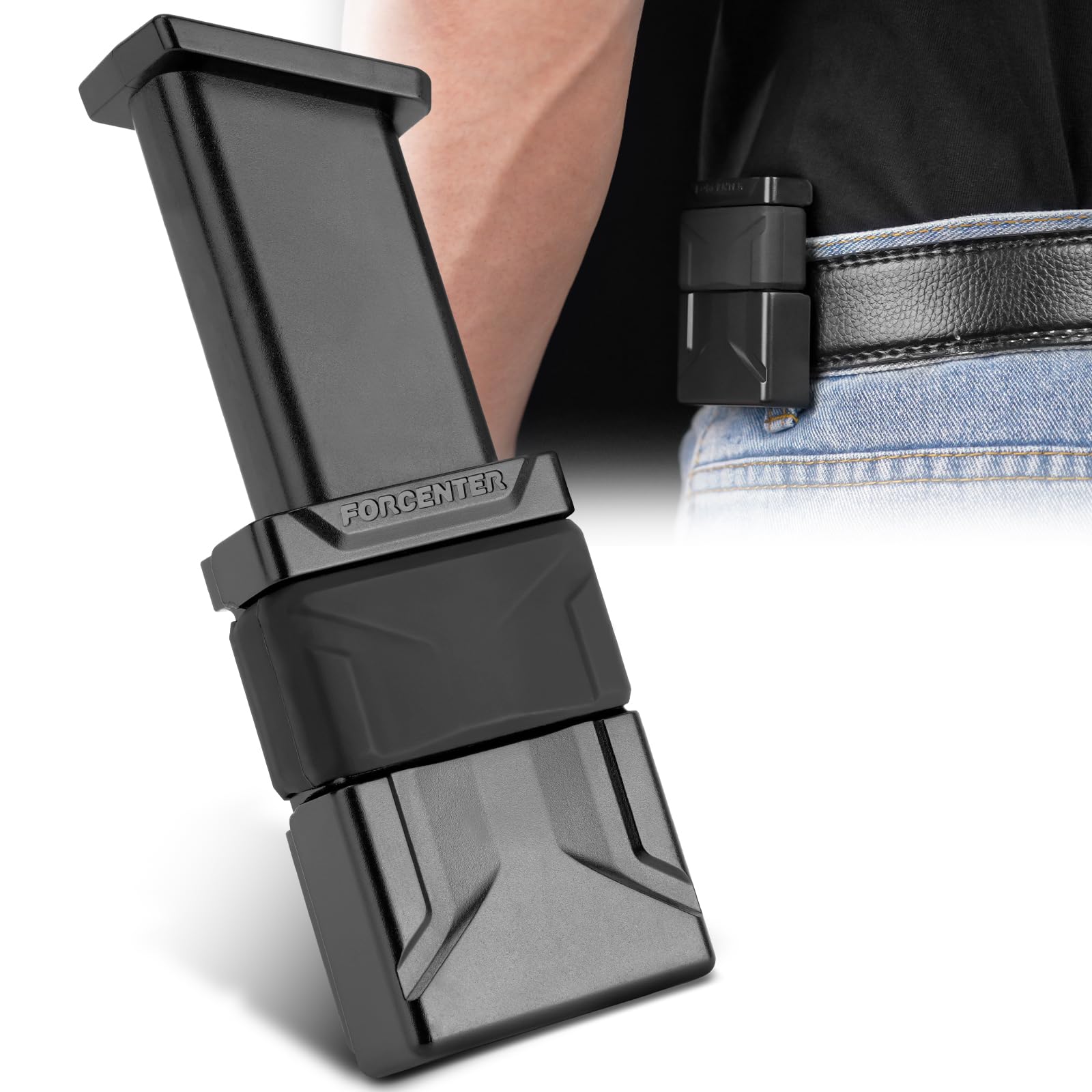 BOOSTEADY Tactical Mag Holster Universal Pistol Mag Pouch for Belt, Single or Double Stack Magazine Pouches Mag Carrier Fits for 19 43 17 Sig 1911 S&W M&P