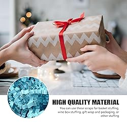 ZEBMOON 2 LB Blue C Crinkle Cut Paper Shred Filler