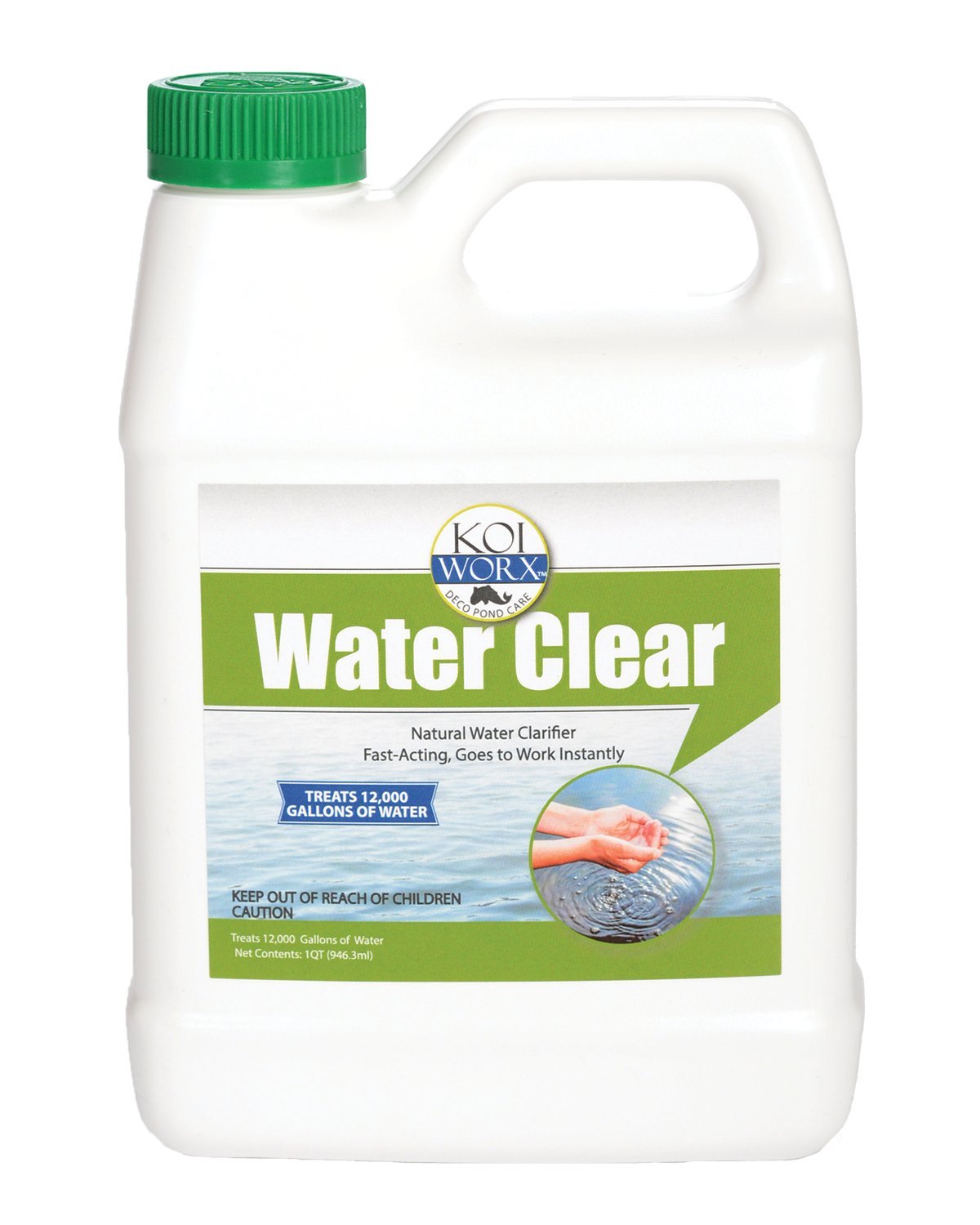 KoiWorx Water Clear - Clarifies Decorative and Ornamental Ponds, Safe for Koi - 1 Quart