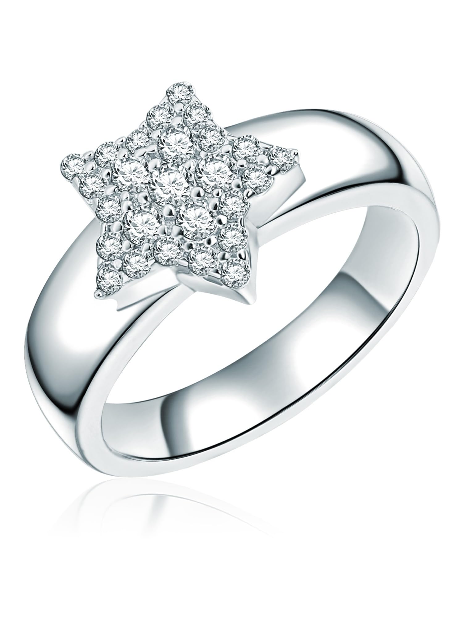 Rafaela Donata Female 925/- Sterling Silver Facetted Zirconia (CZ) Band Ring