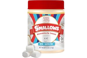 ChocZero Marshmallow Spread, Gluten Free, Sugar Free Dessert Creme Dip, Fat Free, High in Fiber, 7.5 oz Jar