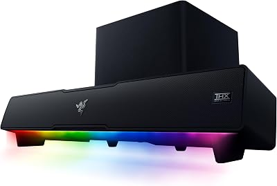 Razer Leviathan V2 PC Gaming Soundbar with Subwoofer THX Spatial RGB Black