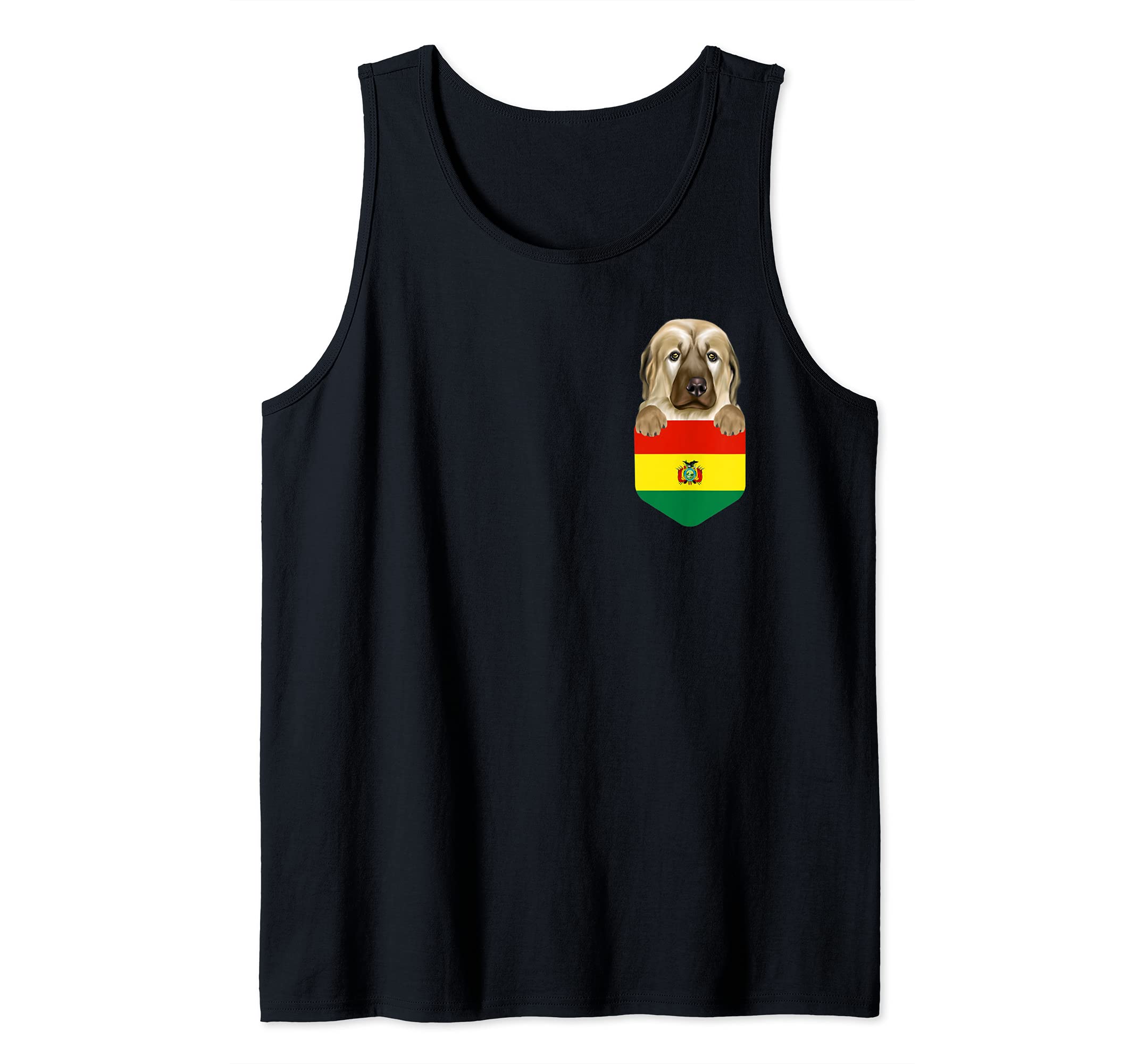 Bolivia Flag Anatolian Shepherd Dog Dog In Pocket Tank Top