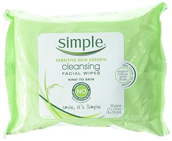 Amazon Com Simple Cleansing Facial Wipes Packaging May Vary 25 Each Beauty