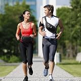 SUPHOSMT 4 Pockets Black Bum Bag Large Waist Fanny Pack Waterproof for iPad Mini view 7