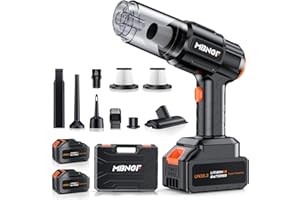 MBNGF Car Vacuum Portable Cordless,35000PA High Power Suction & Blower, Cordless Handheld Vacuum Cleaner for Car, Home, Office, Pet（Dazzling Black）