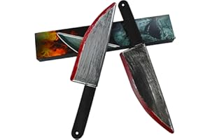 Myersmas knife prop Halloween Butcher Fake Knife 2Pack, Classic knife Horror Movie Cosplay Rubber Props for Halloween