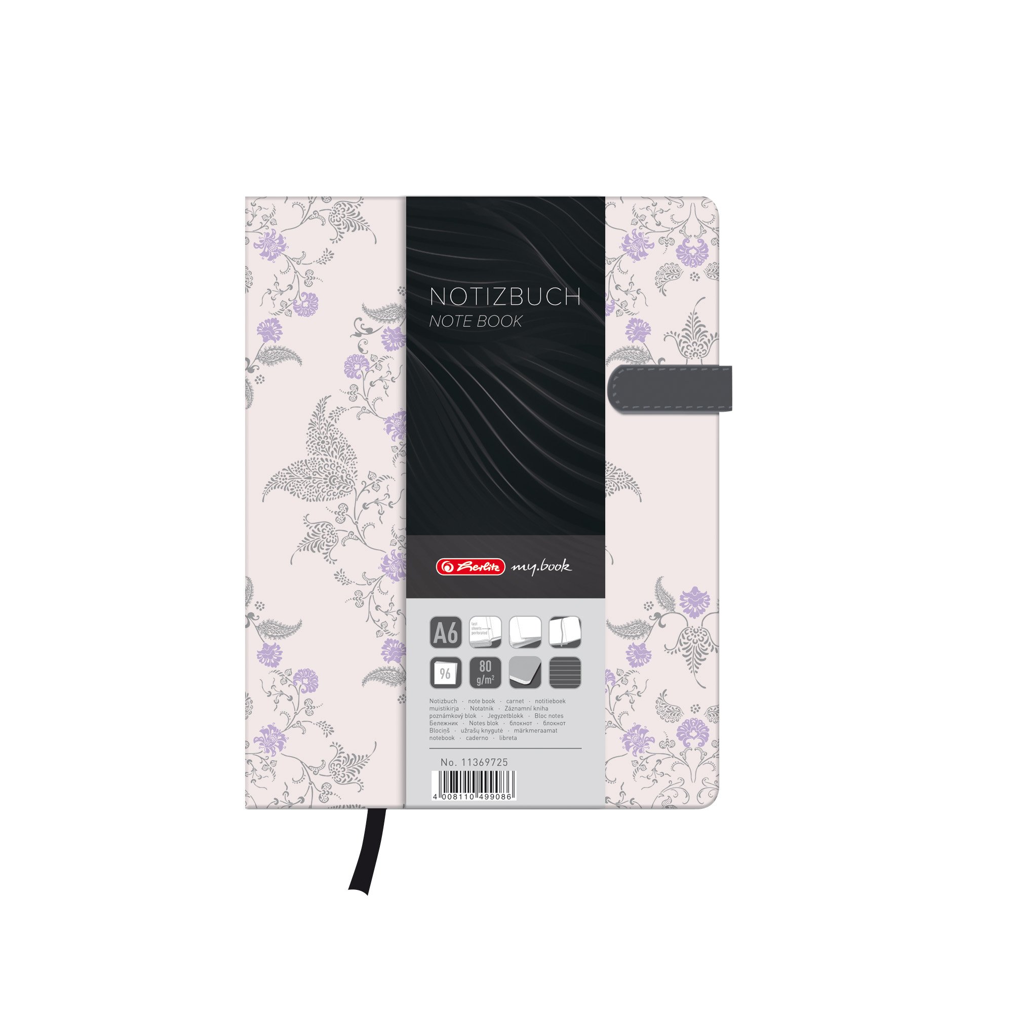Herlitz A6 My Book Lady Dream Garden Design Hardcover Notebook with Magnetic Closure and Pen Loop