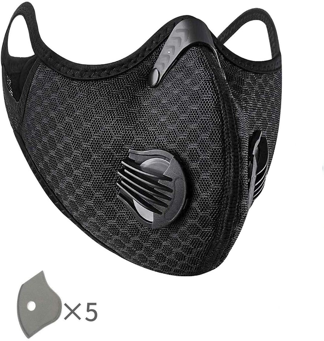 Mask, Reusable Dust Mask, Extra Activated Carbon Filters, Protection Running Outdoor Activities