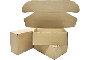6x4x2.2 Inches Small Shipping Boxes 50 Pack Corrugated Cardboard Packaging Business Moving Mailing Box