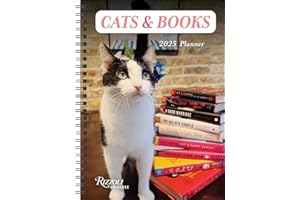 Cats & Books 12-Month 2025 Planner Calendar