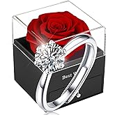 Eternal Rose Box,Forever Flower Gift Box, Preserved Rose, Infinity Real Rose Gift for Girlfriend, Women, Mom, Wife on Christmas, Valentine's Day, Mother's Day, Birthday, Anniversary, Thanksgiving