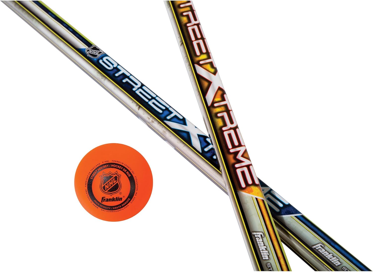 Franklin Sports Youth Street Hockey Set - Includes 2 Street Hockey Sticks and 1 Street Hockey Ball - Official NHL Licensed Product - Perfect Hockey Starter Set for Kids : Hockey Sticks : Sports & Outdoors