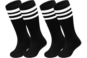 Sarfel 2 Pairs Toddler Soccer Socks Kids Baseball Socks Youth Boys Girls Softball Football Accessories Knee High Team Sport