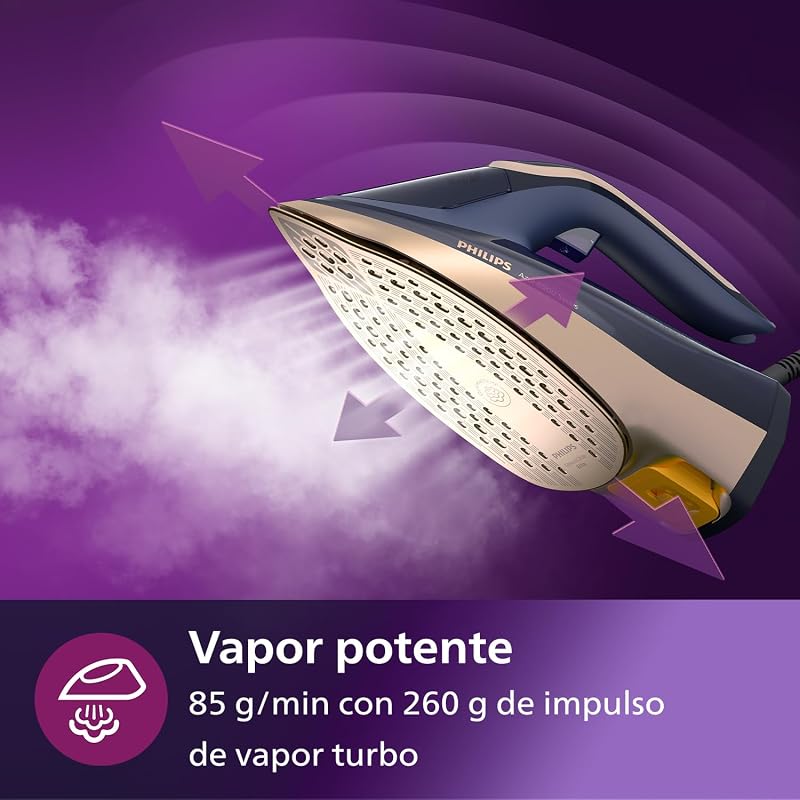 Azur 8000 Plancha de Vapor, 3000W, depósito 350 ml, Azul Oscuro — foto 4 de 7