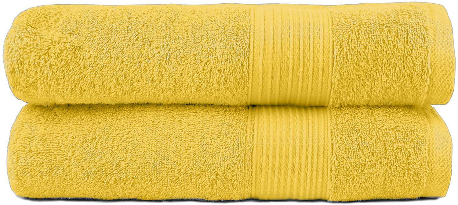 Adam Home Premium Hand Towels 600 GSM (50 x 90 CM 2 Pack) 100% Combed Cotton Hotel Quality Soft Highly Absorbent & Quick Dry For Daily Use- (Lime)