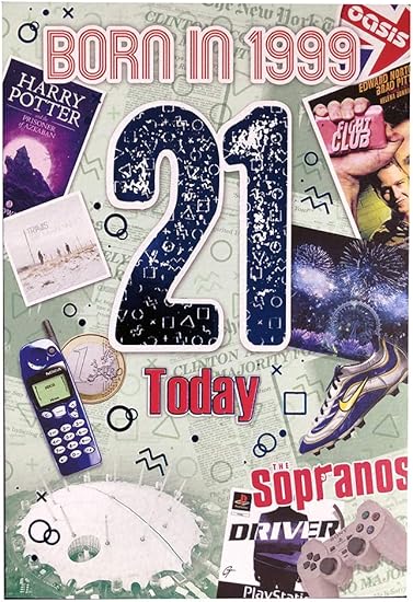Biglietto Di Auguri Per Il 21 Compleanno Maschile Co Ya8 Biglietto Di Auguri Per Lui Con I Fatti All Interno Eta 21 Bella Finitura Laminata Amazon It Cancelleria E Prodotti Per Ufficio