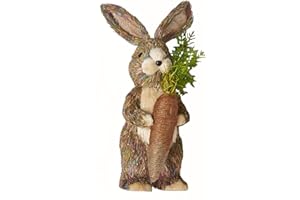 Worth Imports 1136 12" Standing Straw Rabbit W/Carrot