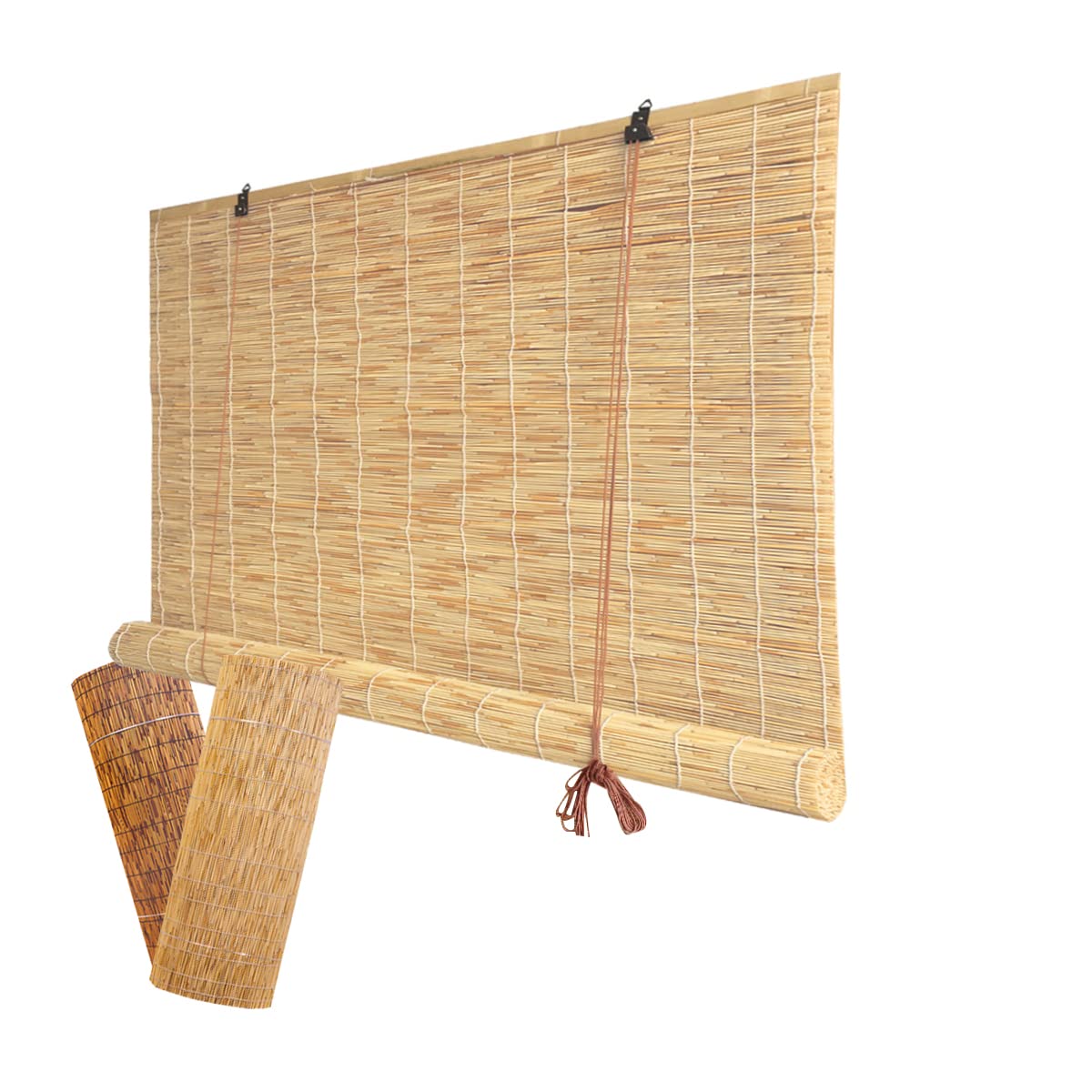Outdoor Bamboo Roller Shades for Patio Roll Up