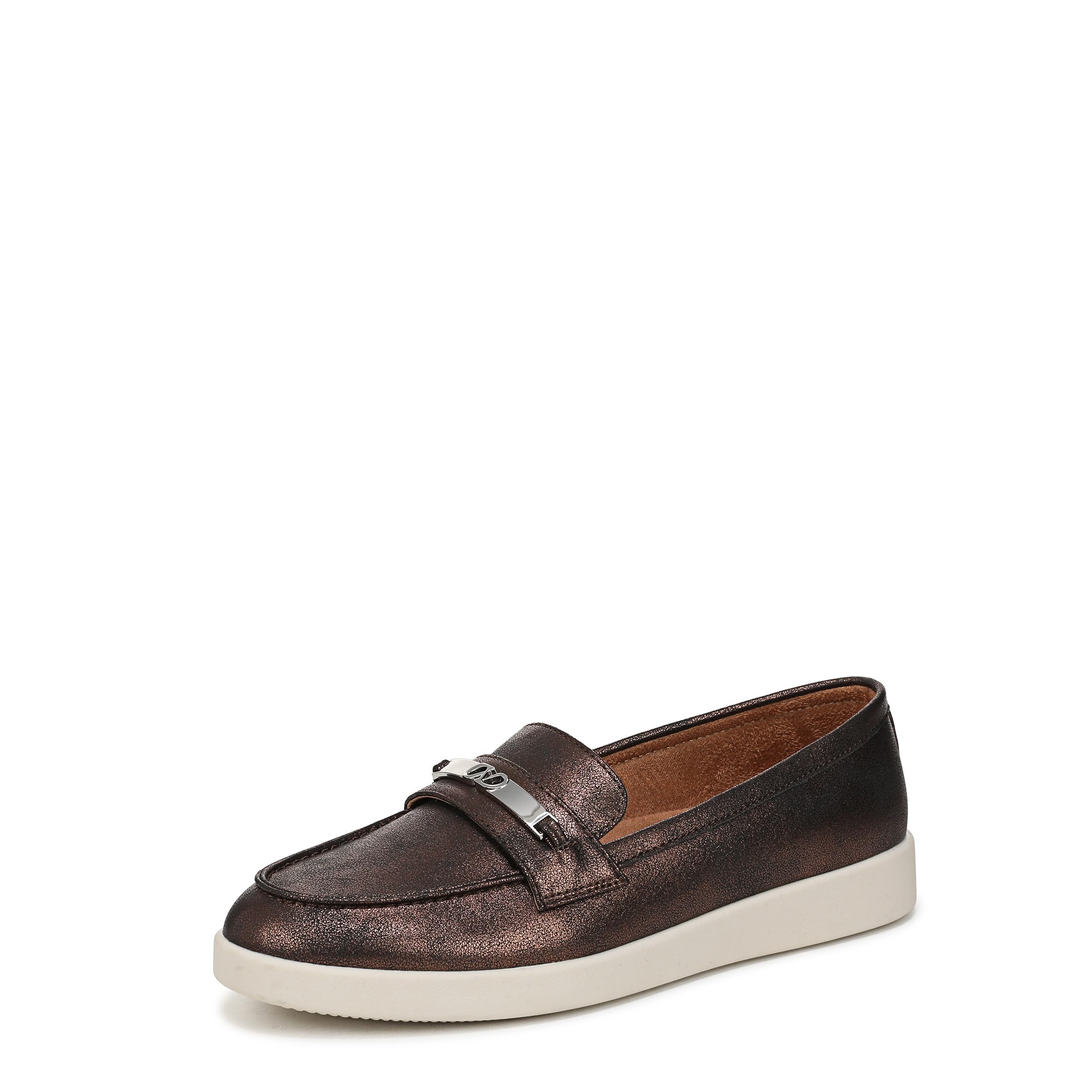 Naturalizer Women’s Isla Loafer Flat Dark Bronze Faux Leather 8 M