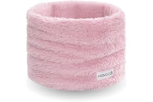 Havccdi Kids Fleece Neck Warmer Gaiter, Winter Velvet Face Cover Scarf for Boys Girls Double-Layer Ski Mask for Cold Weather