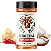 Kosmos Q Nashville Hot Chicken Wing Dust Seasoning, 5 Oz | Savory &amp; Spicy, for Wings, Fries, Popcorn, Dips, Crackers &amp; More, Classic Nashville Heat and Buttery Kick