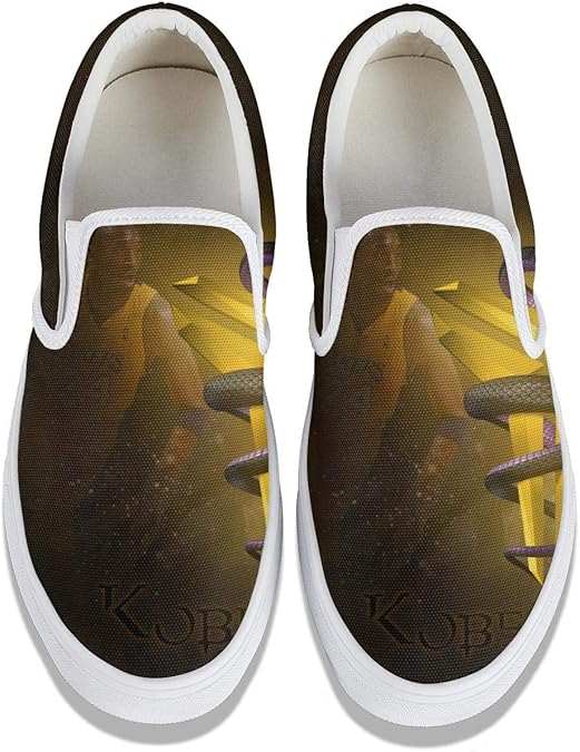 Amazon.com | ZSYQG Mens Canvas Shoes Kobe-Bryant-24-Black-Mamba-black-dribble-Brown- Skateboard 