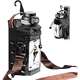 Nodfens Magnetic Gym Bag for Men and Women, Upgraded Small Gym Bag with Hook and Clear Design Phone Bag, Magnetic Water Bottle Holder with Adjustable Strap