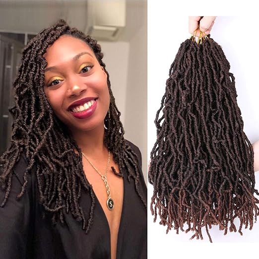 Amazon Com Flyteng Soft Faux Locs 18 Inch Wavy Faux Locs Crochet Hair 6 Packs Goddess Locs Dreadlocks Crochet Braids T30 Beauty