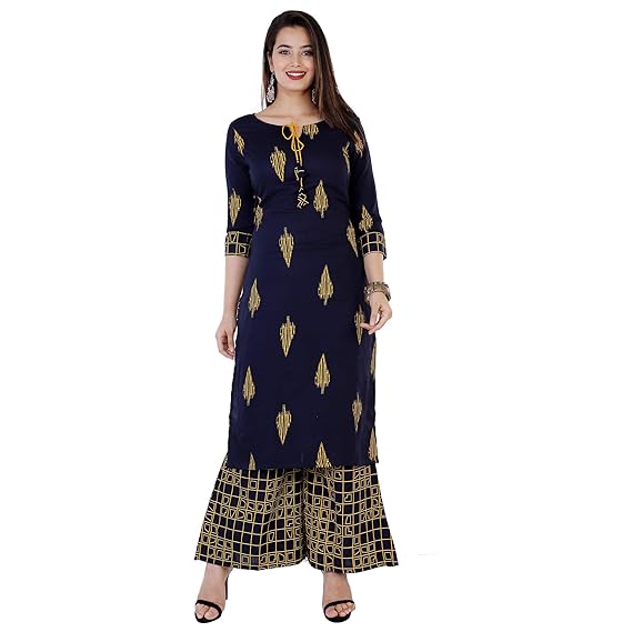Women's Rayon Printed Kurta Palazzo set