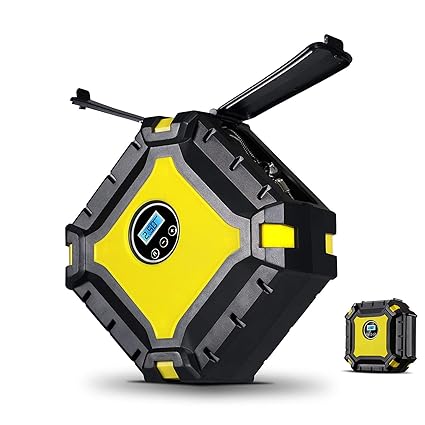 Winllyat Portable Air Compressor Pumpbuilt In 9pcs Led Light12v Dc Tire Pumpauto Digital Tire Inflator With Pressure Gauge For #vehicle #air #compressor