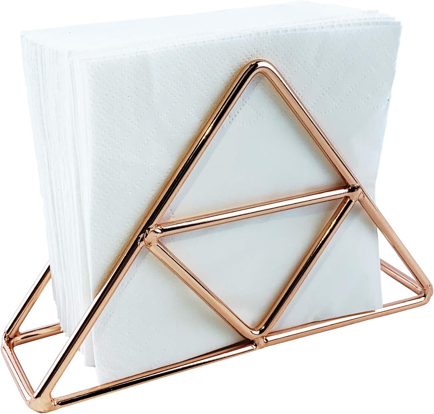 Napkin Holder for Table, Stainless Steel Tissue Dispenser Organizer for Dinner Tables, Kitchen Countertops (Rose gold): Kitchen & Dining