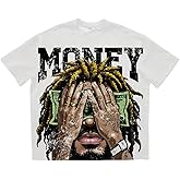 VIPWOLF Men's Figure Y2K Graphic Tee Shirt Vintage Short Sleeve Crew Neck Streetwear Novelty T-Shirts