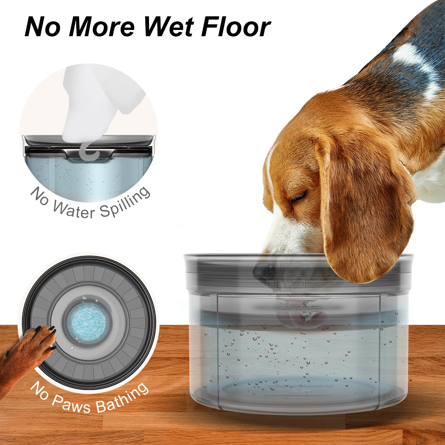 thumbnail image 2 of UPSKY No-spill Stainless Steel Water Bowl 10L Large UPSKY No-Spill Dog Water Bowl 10L - Stainless Steel Anti-Splash For Large Dogs 10L Capacity Dog Bowl 2 of 9