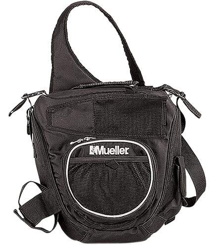 Mueller Marsupio Impermeabile A 3 Scomparti – Cintura Rinforzata, Per Atletica E Sport, 30,5x12,7x11,4 Cm, Nero - 3