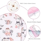 YGJT Baby Nest Pod 100% Cotton Lounger for Newborns Lovely Deer Pink view 2