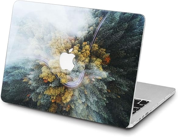 Amazon Com Lex Altern Hard Case Compatible With Macbook Air 13 Mac Pro 15 Inch Retina 12 11 19 18 17 Forest Autumn Nature Touch Bar Printed Laptop Design Fall Road Girl Women Aesthetic Protective Computers Accessories
