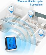 ThermoPro TP65C Digital Wireless Hygrometer with 4 inch Backlit Touchscreen view 3